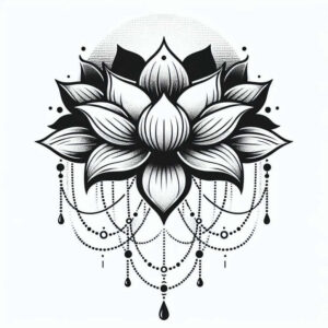 delicate-lotus – tattoo design ideas free ai generated – symbolic – for-elbow – Gallery: lotuses-inkby-ai