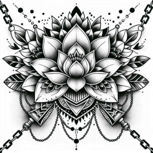 lotus-and-light – tattoo design ideas free ai generated – bare – for-forearm – Gallery: lotuses-inkby-ai