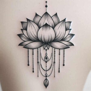 lotus-and-light – tattoo design ideas free ai generated – clean-shape – for-hip – Gallery: lotuses-inkby-ai