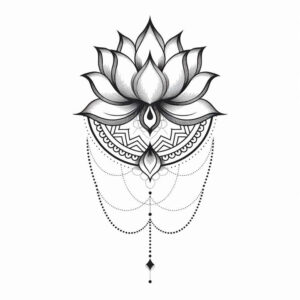 lotus-and-nature – tattoo design ideas free ai generated – diminutive – for-shoulder – Gallery: lotuses-inkby-ai