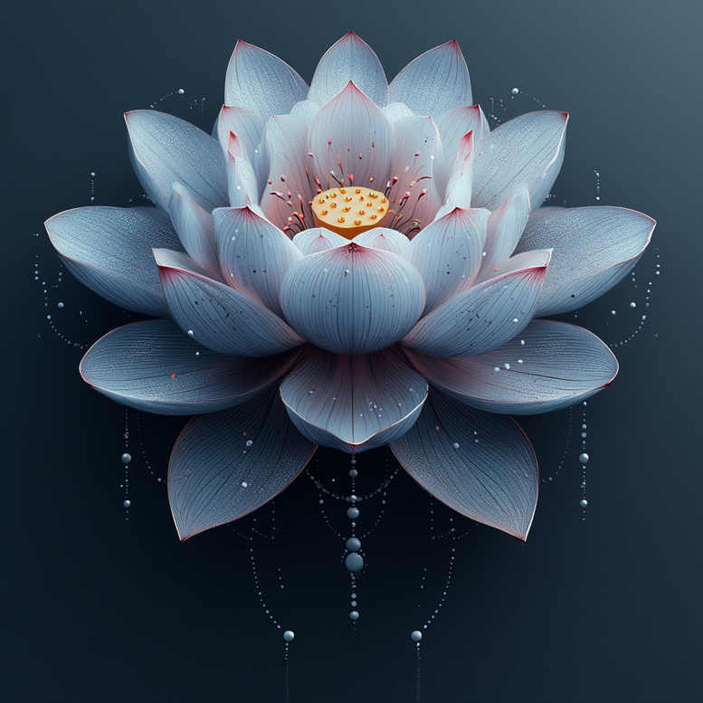 lotus – tattoo design ideas free ai generated – dotwork – for-upper-back – Gallery: lotuses-inkby-ai