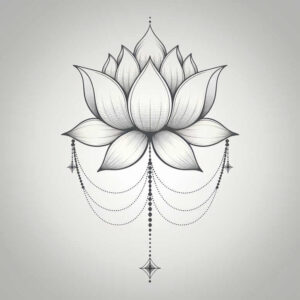 lotus – tattoo design ideas free ai generated – soft-curve – for-back-of-neck – Gallery: lotuses-inkby-ai