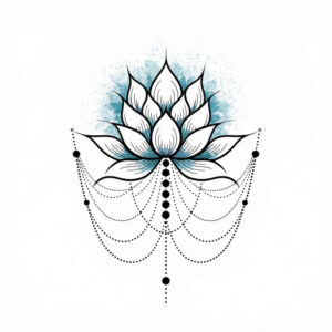 lotus-life-symbol – tattoo design ideas free ai generated – soft-curve – for-upper-thigh – Gallery: lotuses-inkby-ai
