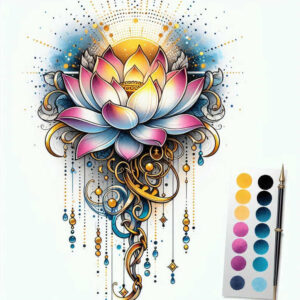 lotus-petals-detail – tattoo design ideas free ai generated – discreet – for-back – Gallery: lotuses-inkby-ai