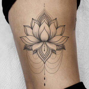 lotus-petals-detail – tattoo design ideas free ai generated – no-excess – for-stomach – Gallery: lotuses-inkby-ai
