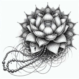 lotus-petals-detail – tattoo design ideas free ai generated – soft-touch – for-shin – Gallery: lotuses-inkby-ai
