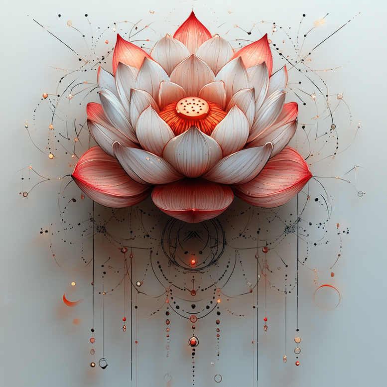lotus-spirituality-symbol – tattoo design ideas free ai generated – micro-symbol – for-lower-leg – Gallery: lotuses-inkby-ai