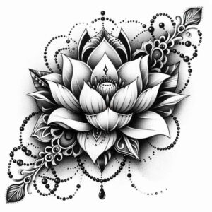 lotus-tattoo – tattoo design ideas free ai generated – pure-shape – for-inner-arm – Gallery: lotuses-inkby-ai