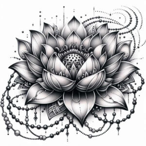 lotus-with-3d-effect – tattoo design ideas free ai generated – sparse – for-temple – Gallery: lotuses-inkby-ai