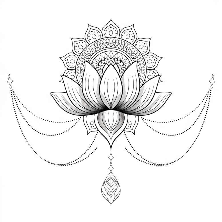 lotus-with-feathers – tattoo design ideas free ai generated – airy-touch – for-forearm – Gallery: lotuses-inkby-ai