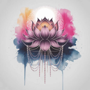 lotus-with-feathers – tattoo design ideas free ai generated – delicate – for-upper-chest – Gallery: lotuses-inkby-ai
