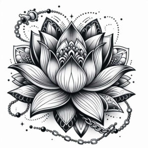 lotus-with-light-effect – tattoo design ideas free ai generated – plain – for-ribs – Gallery: lotuses-inkby-ai