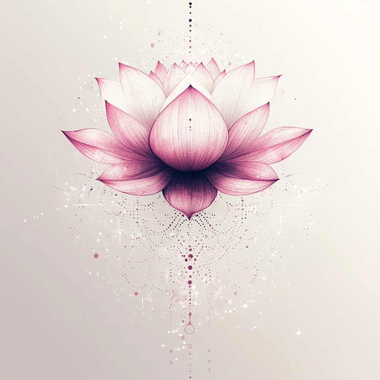 lotus-with-ornament – tattoo design ideas free ai generated – concise – for-upper-shoulder – Gallery: lotuses-inkby-ai