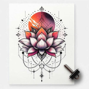 lotus-with-shading – tattoo design ideas free ai generated – understated – for-palm – Gallery: lotuses-inkby-ai
