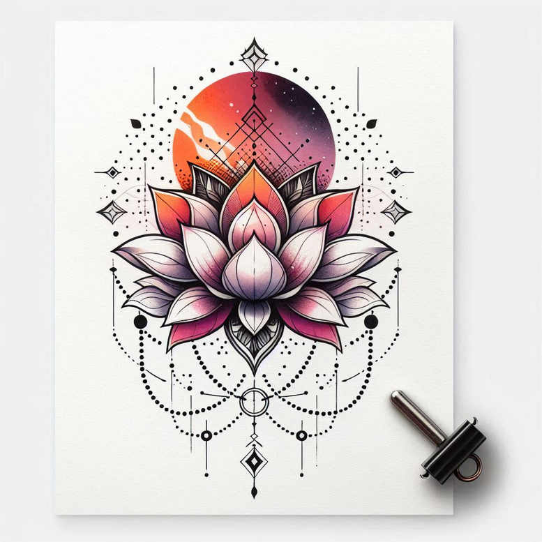 lotus-with-shading – tattoo design ideas free ai generated – understated – for-palm – Gallery: lotuses-inkby-ai
