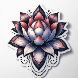 lotus-with-shadow – tattoo design ideas free ai generated – abstract – for-biceps – Gallery: lotuses-inkby-ai