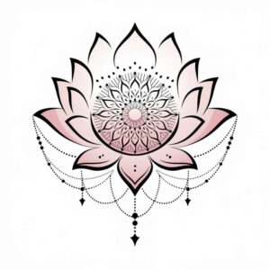 lotus-with-shadow – tattoo design ideas free ai generated – subtle-shape – for-lower-arm – Gallery: lotuses-inkby-ai