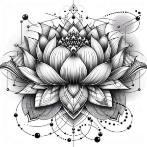 mystical-lotus – tattoo design ideas free ai generated – silent – for-inner-arm – Gallery: lotuses-inkby-ai