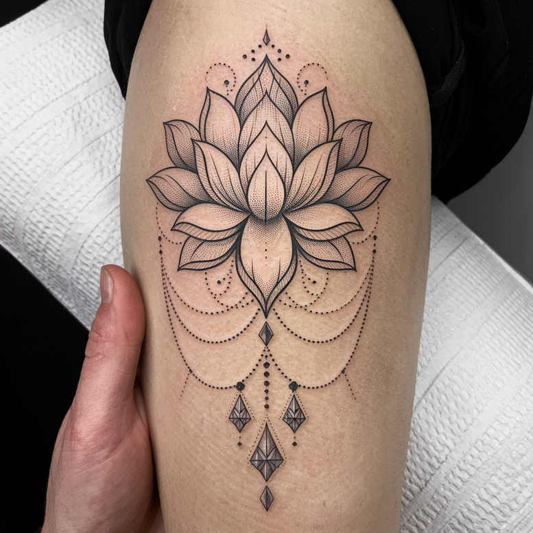 lotuses tattoo design ideas silent blooming for behind ear