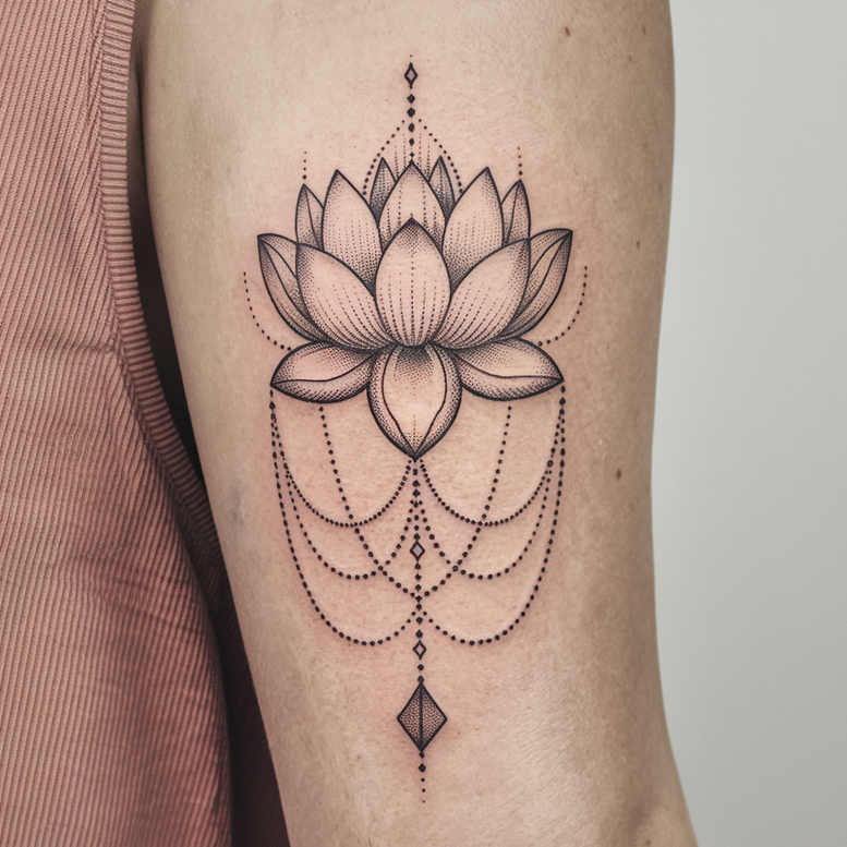 lotuses tattoo design ideas thin line botanical for lower arm