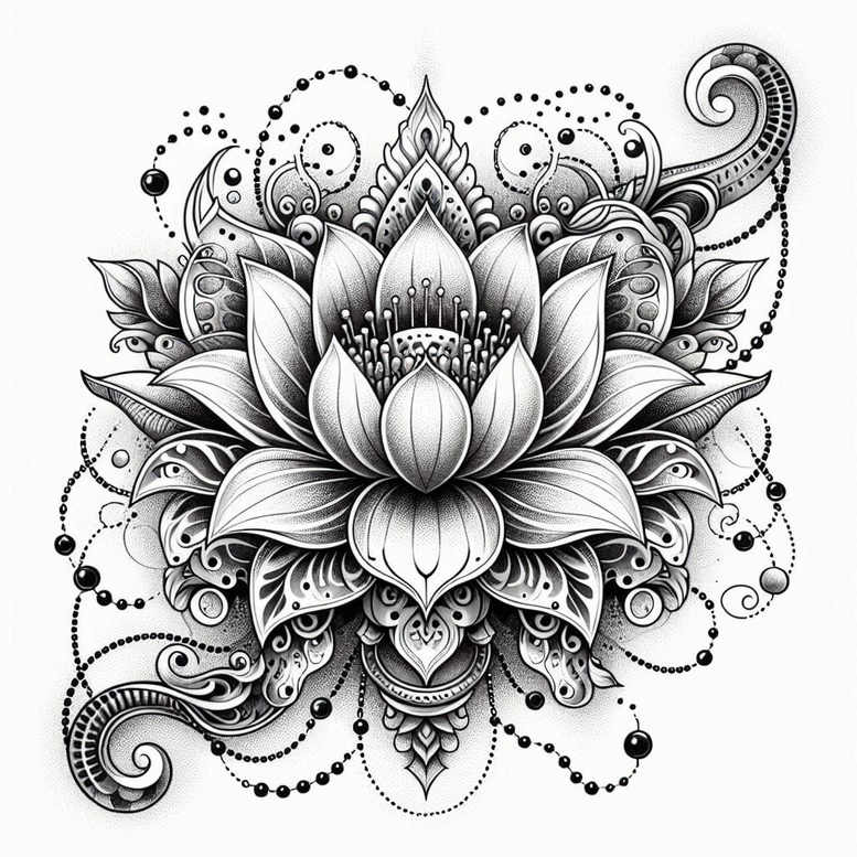 lotuses tattoo design ideas tiny detail detailed petals for chest