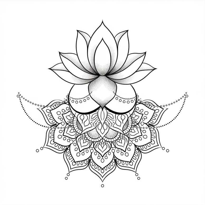 lotuses tattoo design ideas slender detailed veins symbolising strength