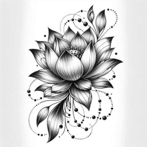 lotuses tattoo design ideas single dot floral motifs for fingers