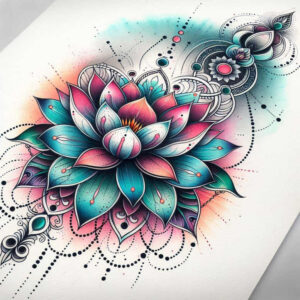 lotuses tattoo design ideas plain floral motifs shows endurance