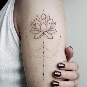 lotuses tattoo design ideas quiet flowing lines shows endurance