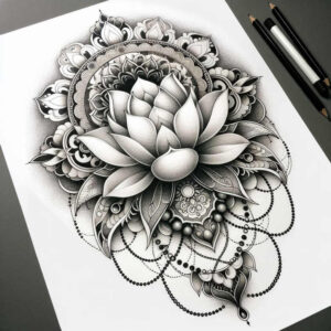 lotuses tattoo design ideas tiny detail harmonious for heel