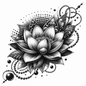 lotuses tattoo design ideas dotwork harmonious shows courage