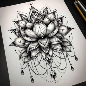 lotuses tattoo design ideas point minimal intricate represents strength