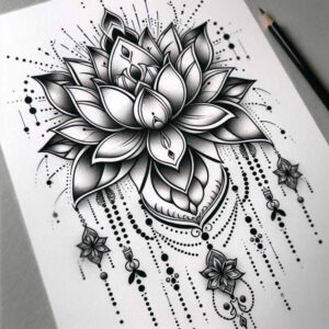lotuses tattoo design ideas dainty light shading represents resilience