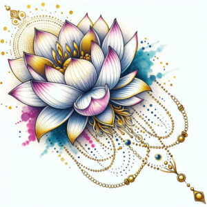 lotuses tattoo design ideas fine dot ornamental stands for strength