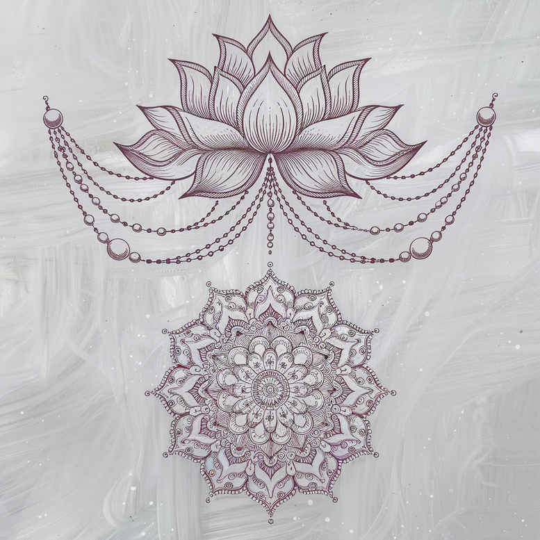 lotuses tattoo design ideas monochrome serene symbol of courage