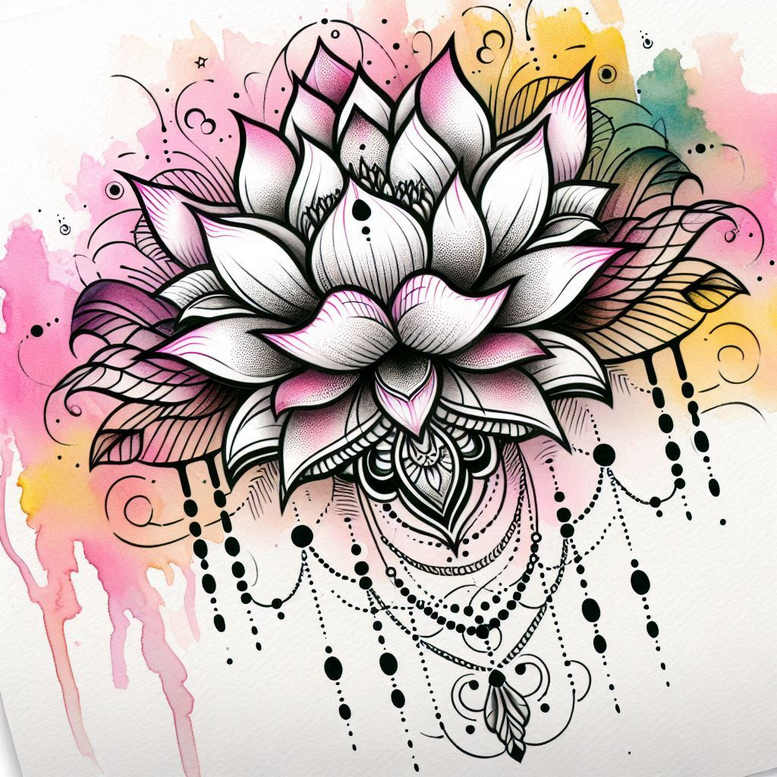 lotuses tattoo design ideas monochrome smooth symbolising resilience