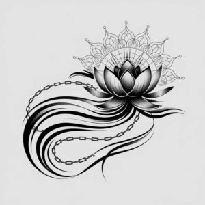 lotuses tattoo design ideas airy soft gradients for side