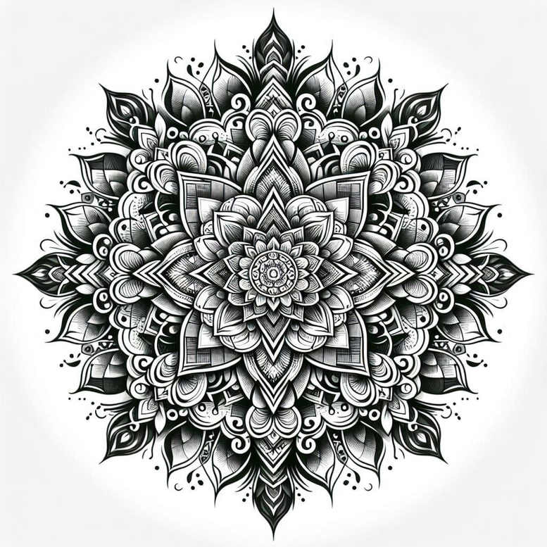 artistic-swirl – tattoo design ideas free ai generated – holy-pattern – for-scapula – Gallery: mandalas-and-similar-inkby-ai
