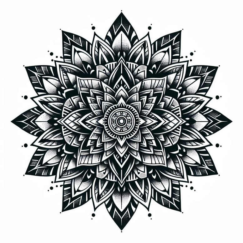 celestial – tattoo design ideas free ai generated – radial-symmetry – for-back-of-neck – Gallery: mandalas-and-similar-inkby-ai