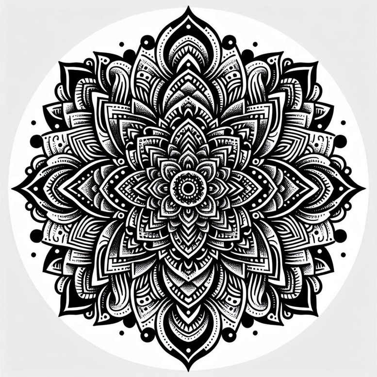 centerpiece – tattoo design ideas free ai generated – patterned – for-neck – Gallery: mandalas-and-similar-inkby-ai