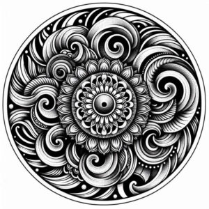 circle-of-unity – tattoo design ideas free ai generated – continuous-pattern – for-upper-thigh – Gallery: mandalas-and-similar-inkby-ai