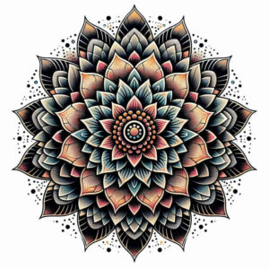 circular-pattern – tattoo design ideas free ai generated – vibration – for-shoulder-blade – Gallery: mandalas-and-similar-inkby-ai