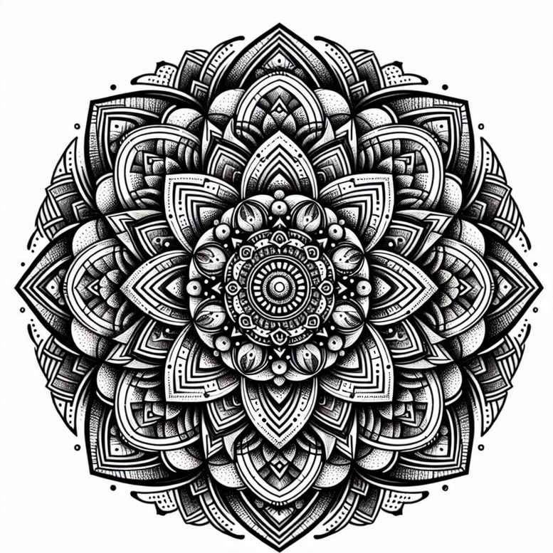 complex-design – tattoo design ideas free ai generated – patterned – for-lower-back – Gallery: mandalas-and-similar-inkby-ai