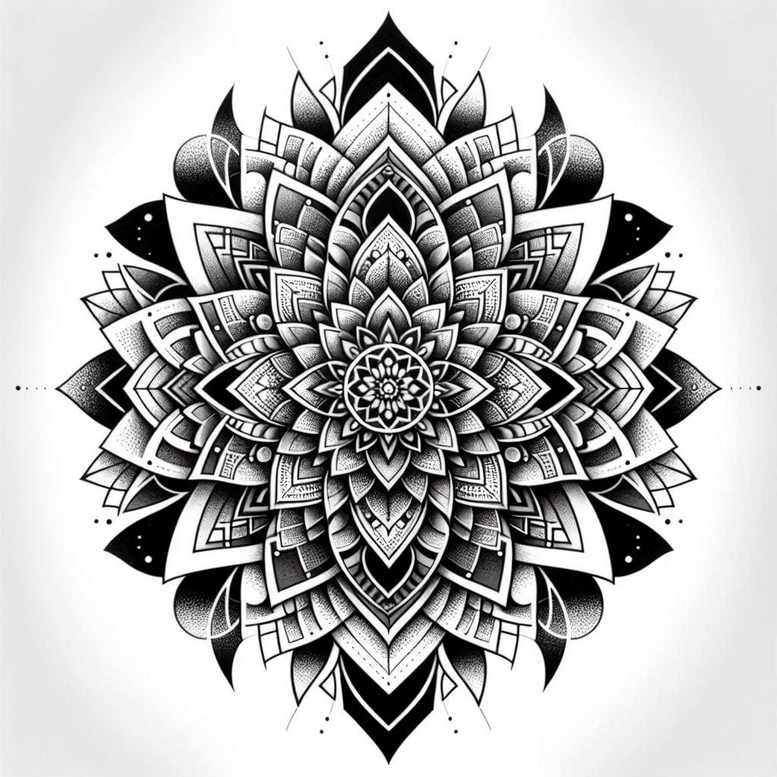 delicate-arcs – tattoo design ideas free ai generated – ornate – for-hand – Gallery: mandalas-and-similar-inkby-ai