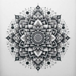 dynamic-center – tattoo design ideas free ai generated – filigree – for-lower-thigh – Gallery: mandalas-and-similar-inkby-ai