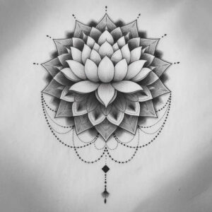 eastern-influence – tattoo design ideas free ai generated – soft-curves – for-thigh – Gallery: mandalas-and-similar-inkby-ai