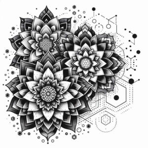 elaborate – tattoo design ideas free ai generated – balance – for-behind-ear – Gallery: mandalas-and-similar-inkby-ai
