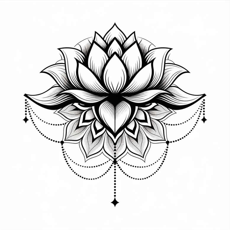 engraved-motif – tattoo design ideas free ai generated – ornamental – for-upper-thigh – Gallery: mandalas-and-similar-inkby-ai