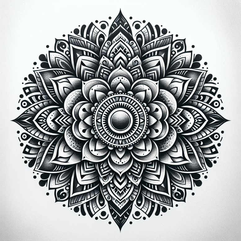 enlightenment – tattoo design ideas free ai generated – mandala-border – for-shoulder – Gallery: mandalas-and-similar-inkby-ai