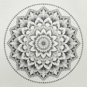 geometric-pattern – tattoo design ideas free ai generated – radiating-lines – for-lower-leg – Gallery: mandalas-and-similar-inkby-ai